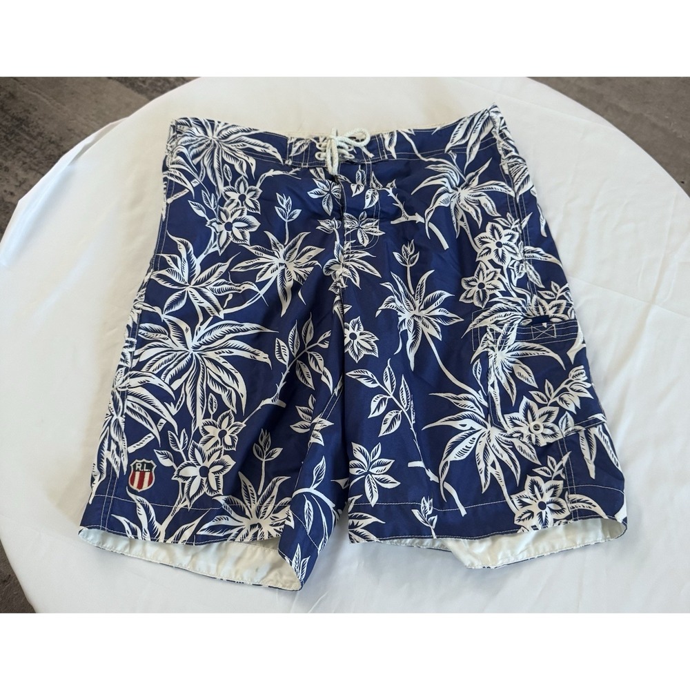 Polo Jeans Company Ralph Lauren Shorts Mens  Floral Swim Trunks Hawaiian Sz L